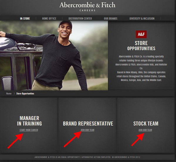 abercrombie fitch co careers