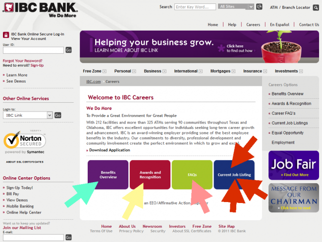 IBC Bank Application - Screenshot 1