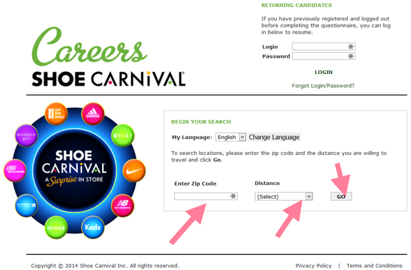 Include your location to search for Shoe Carnival careers near you and submit your Shoe Carnival application