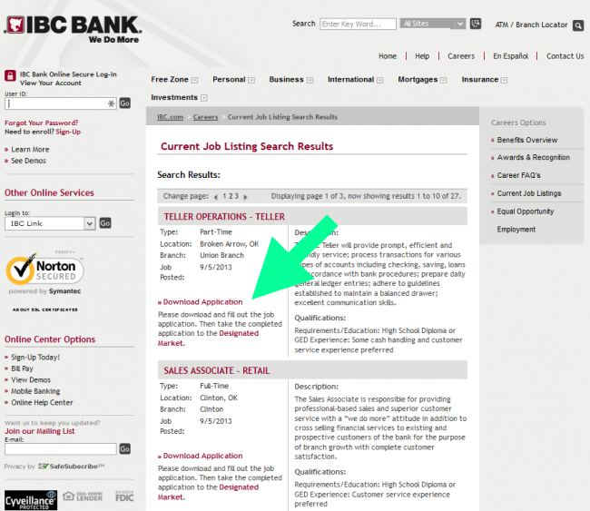 IBC Bank Application - Screenshot 3