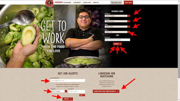 Search for the ideal job for you on the Chipotle application portal