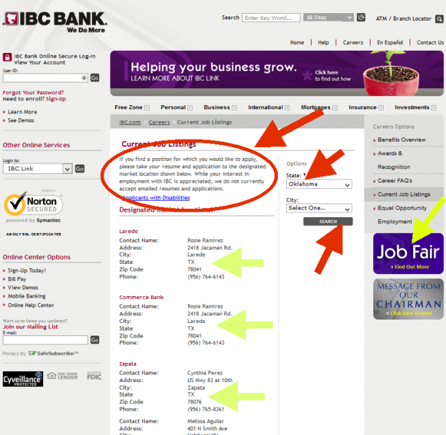 IBC Bank Application - Screenshot 2