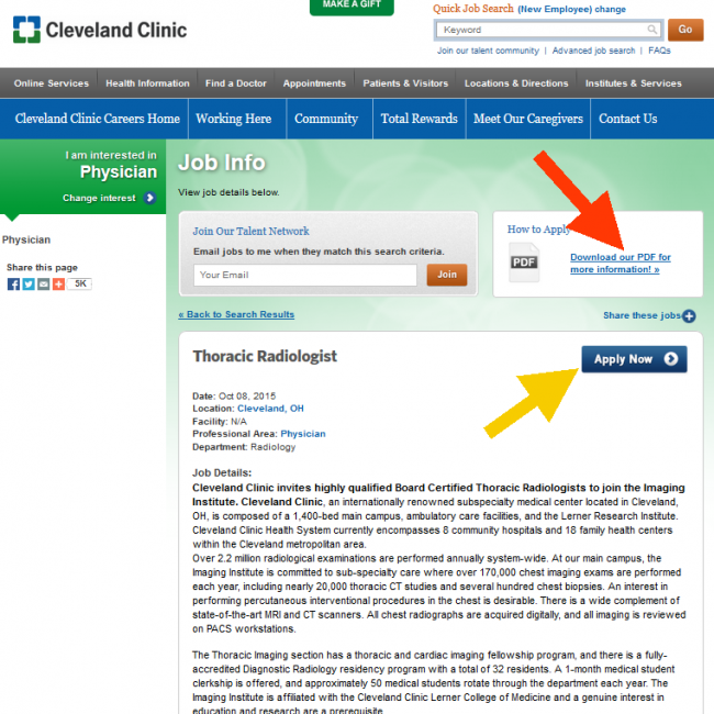Cleveland Clinic Application - Screenshot 4