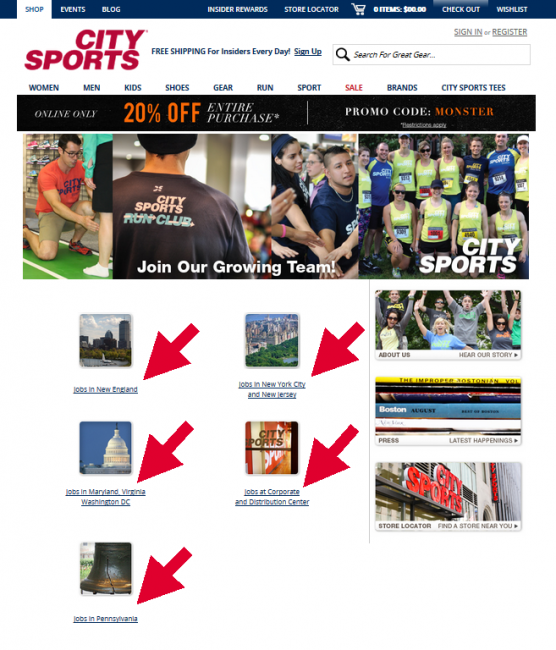 City Sports Application - Screenshot 1