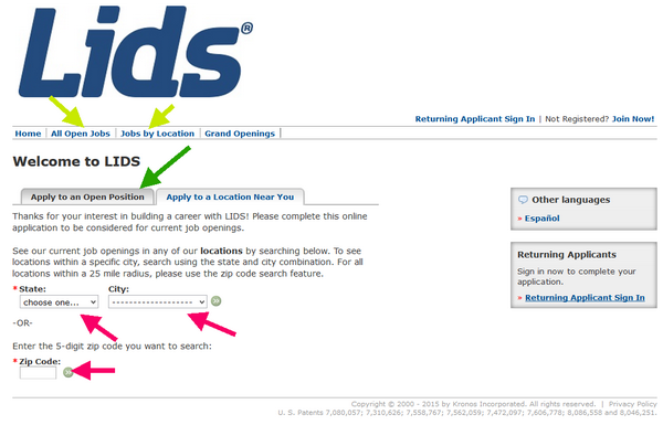 Search for the ideal job for you on the Lids application portal. 