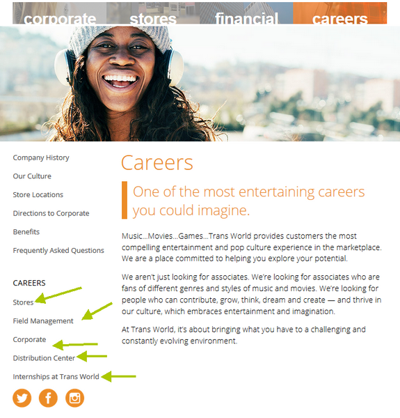 Begin your FYE application process on the Careers portal.