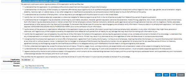 Screenshot of the Sysco application portal7