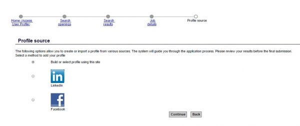 Screenshot of the Ford application process