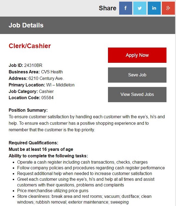 cvs job application and career guide 2018